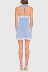 LILYA DRESS BLUE WHITE