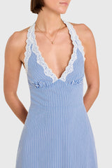 LILYA DRESS BLUE WHITE