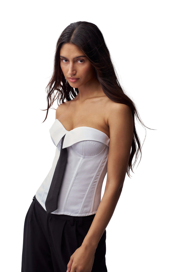 CHRYS CORSET IN WHITE