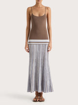 CITARA MAXI DRESS IN PALE BLUE STRIPE