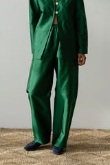 The Taffeta Simple Pant in Broccolini