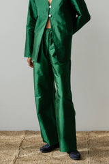 The Taffeta Simple Pant in Broccolini