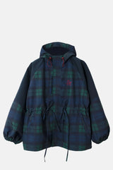 LIU RAINCOAT IN NAVY CHECK