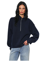 CAROLINE HALF ZIP IN NAVY