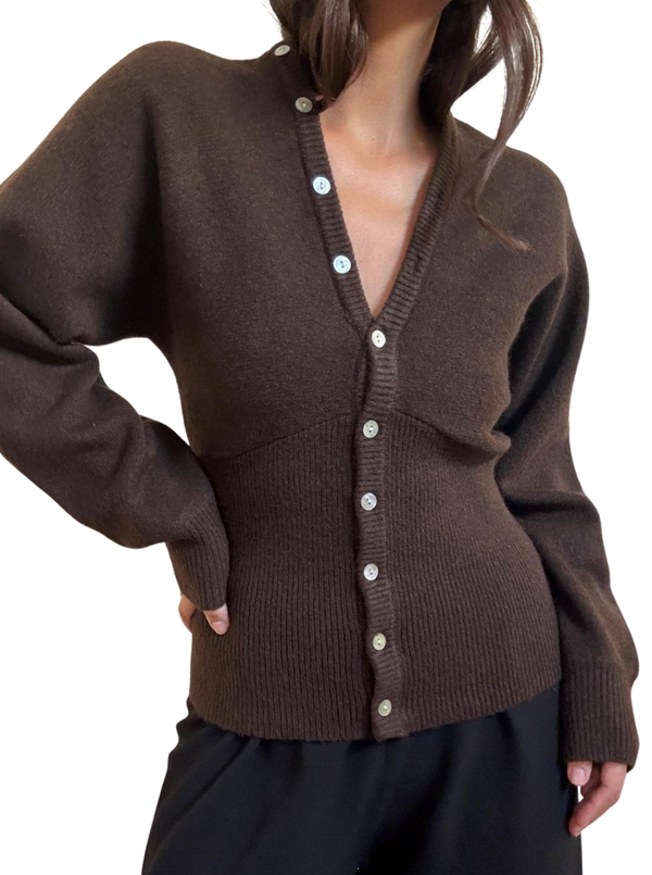 BY THE FIRE SWEATER IN BROWN