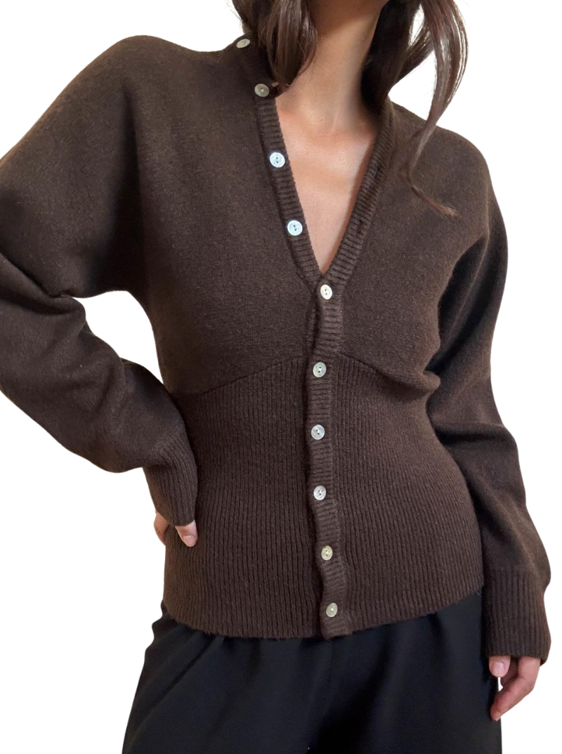 BY THE FIRE SWEATER IN BROWN