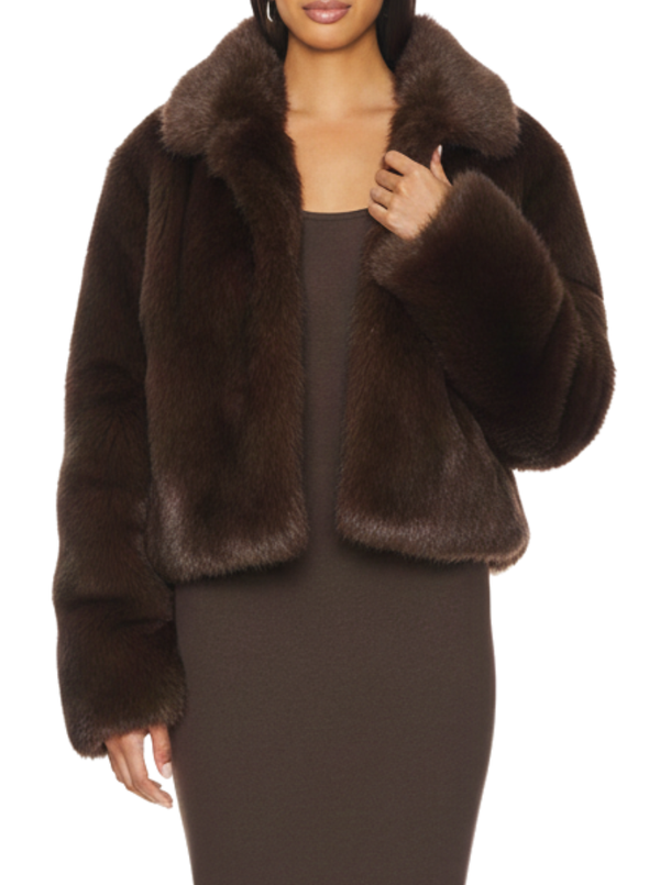 TEDDY COAT IN COFFEE