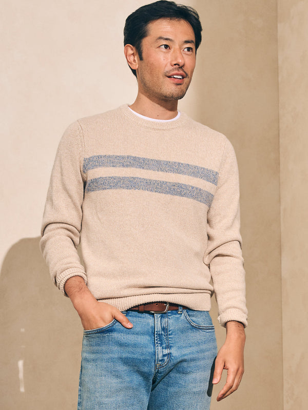 Marled Cotton Surf Stripe Crewneck | 2 Colors