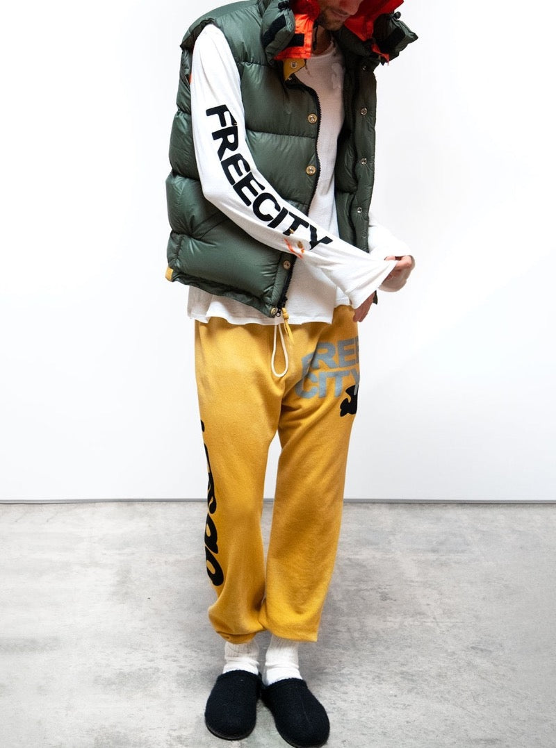 FREECITY LETSGO OG SUPER VINTAGE sweatpant in golden plant