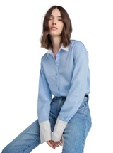 THE CUFFED STATEMENT SHIRT STD COLLAR IN BLUE