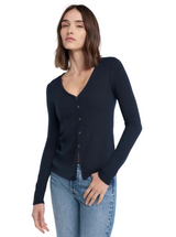 THE GOOD LUCK LONG SLEEVE TOP IN NAVY