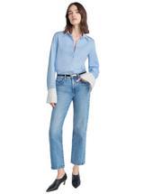 THE CUFFED STATEMENT SHIRT STD COLLAR IN BLUE