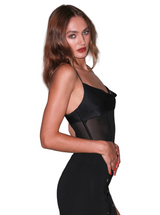 NORA CORSET TOP IN BLACK