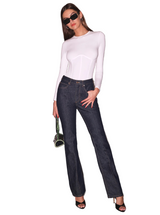 ORGANIC COTTON LONG SLEEVE BODYSUIT IN IVORY