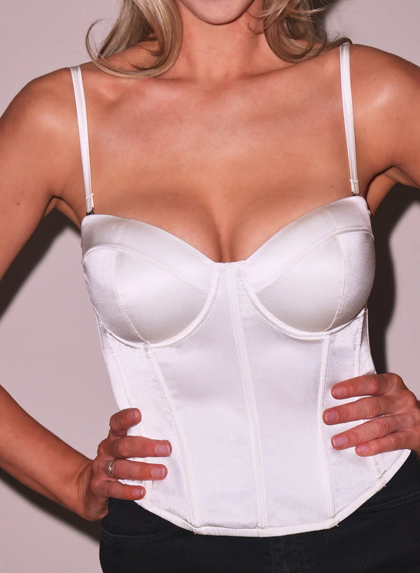 Hamptons Bustier in Ivory