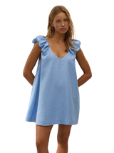 NINA MINI DRESS IN SKY BLUE