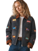 LARIAT HORSE EMBROIDERED WORK JACKET