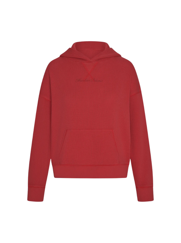 HAVEN THERMAL HOODIE IN STRAWBERRY RED
