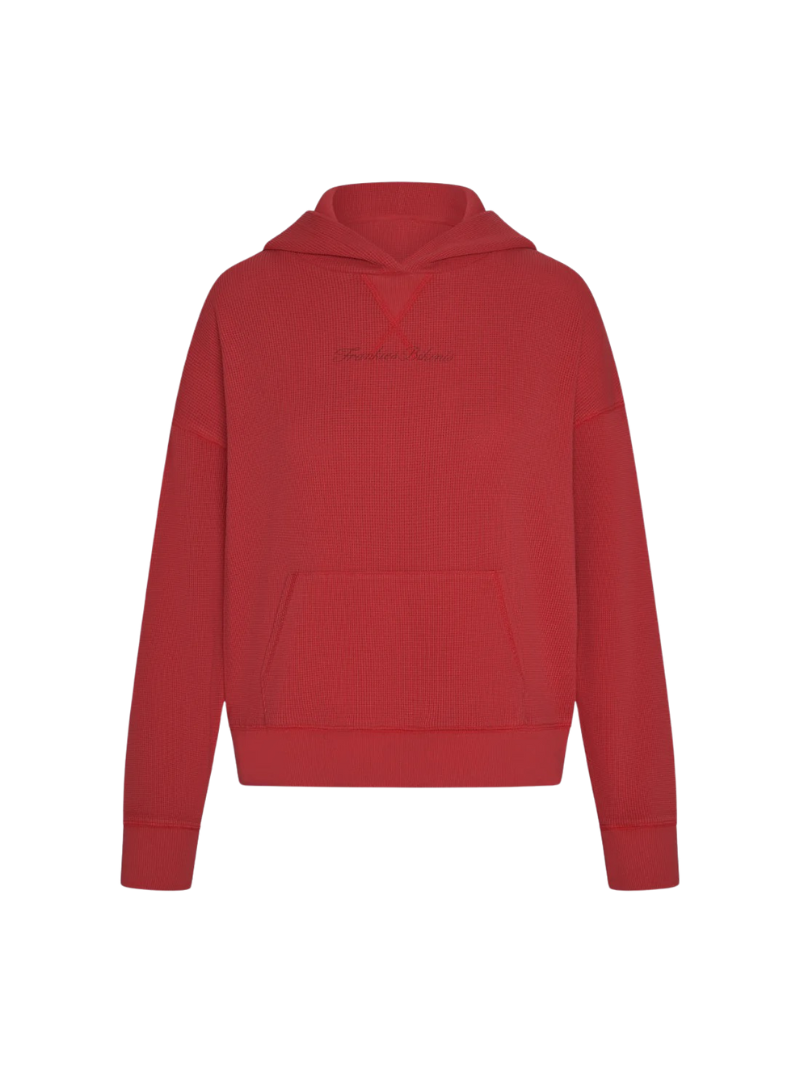 HAVEN THERMAL HOODIE IN STRAWBERRY RED