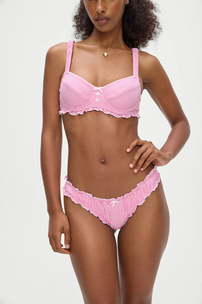 Beloved Bikini Bottom in Pink Stripe