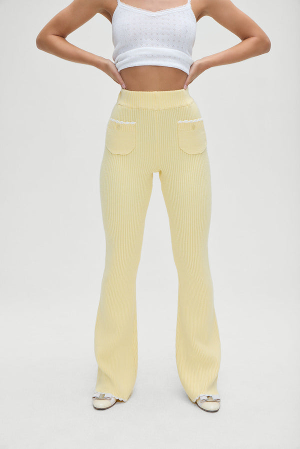 Camden Knit Pants in Vanilla Sugar