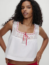 HEIRLOOM POPLIN TOP IN WHITE