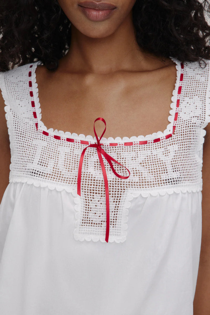 HEIRLOOM POPLIN TOP IN WHITE