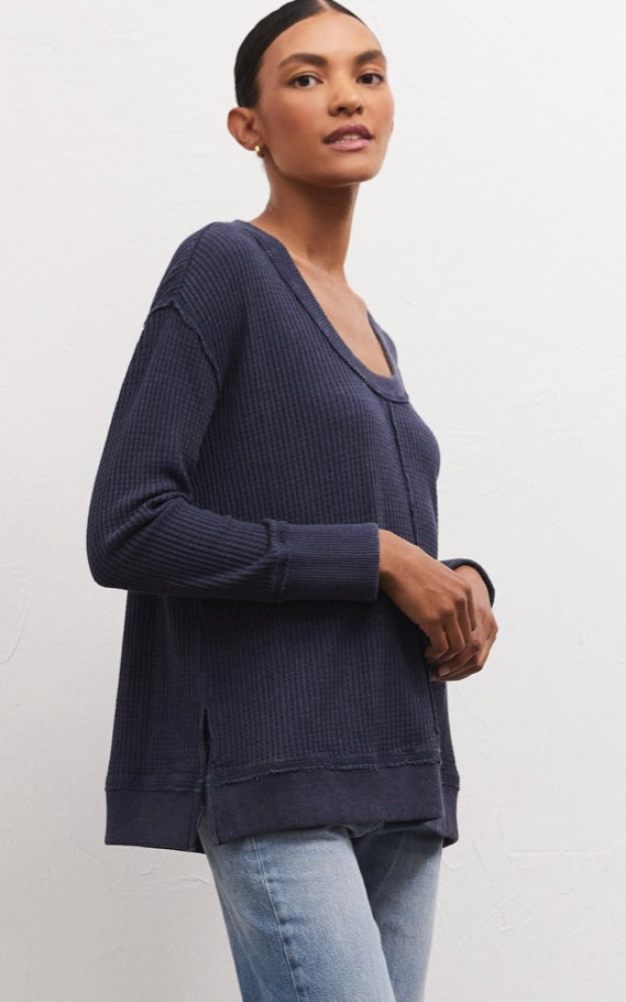 Willow Waffle Long Sleeve Top