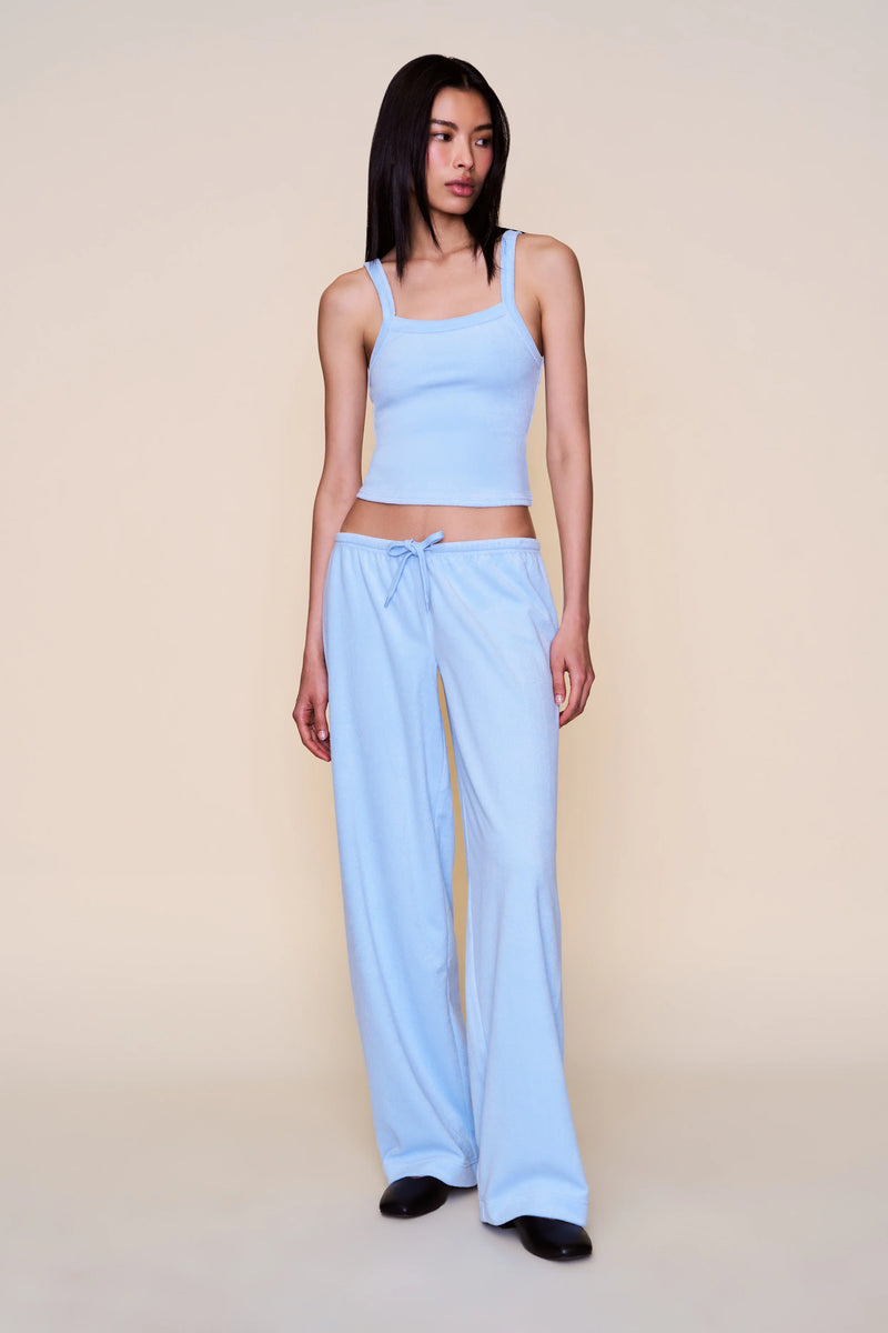 DANI TERRY TANK IN POWDER BLUE