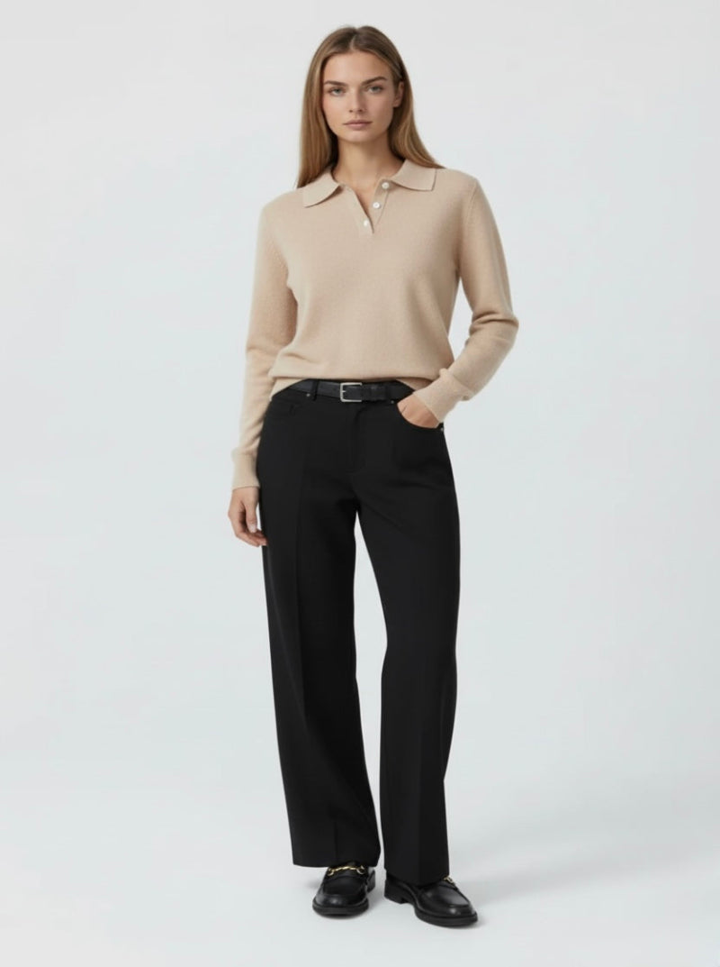 ATELIER POLO SWEATER IN BEIGE