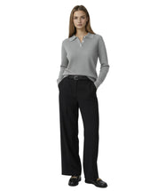 ATELIER POLO SWEATER IN HEATHER GREY