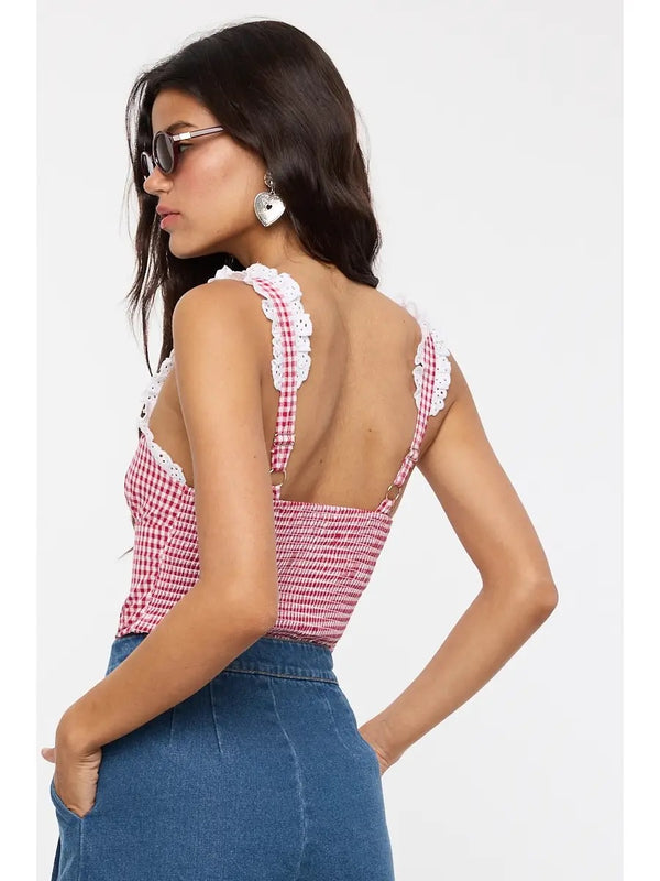 BELLA BODYSUIT IN RED