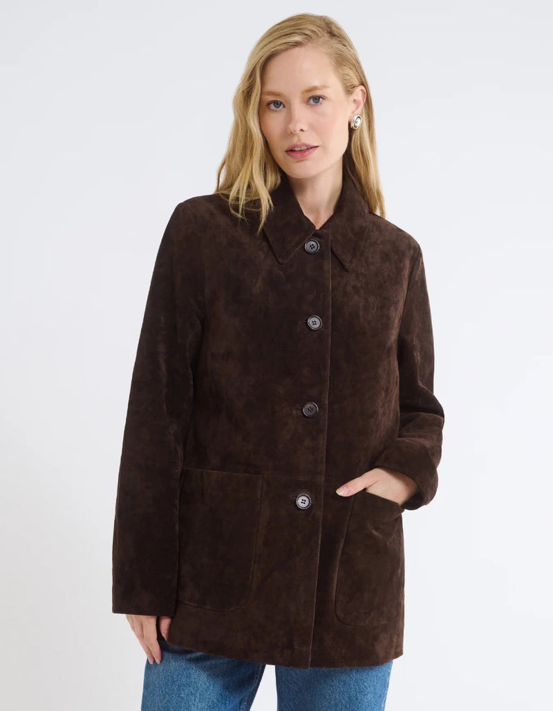 YELLOWSTONE JACKET IN ESPRESSO SUEDE