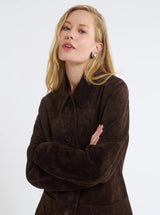 YELLOWSTONE JACKET IN ESPRESSO SUEDE