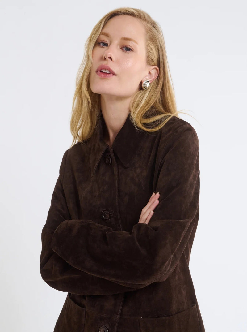 YELLOWSTONE JACKET IN ESPRESSO SUEDE