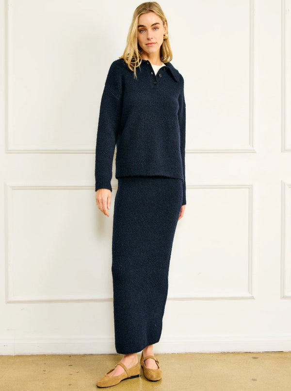 HART SWEATER SKIRT IN NAVY