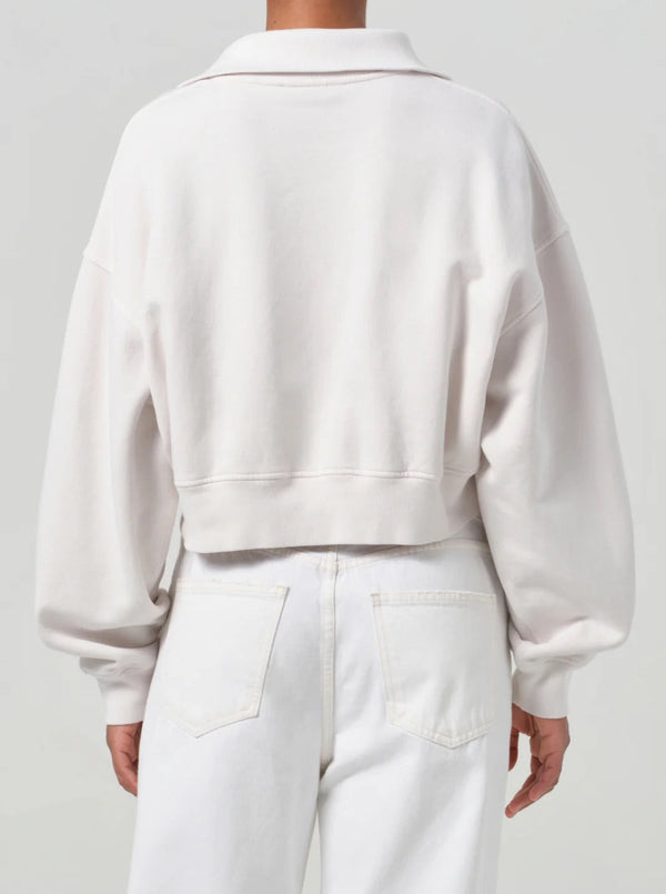 BETHAN QUARTER ZIP SWEATSHIRT IN WIRED