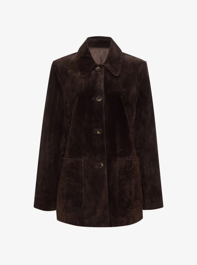 YELLOWSTONE JACKET IN ESPRESSO SUEDE