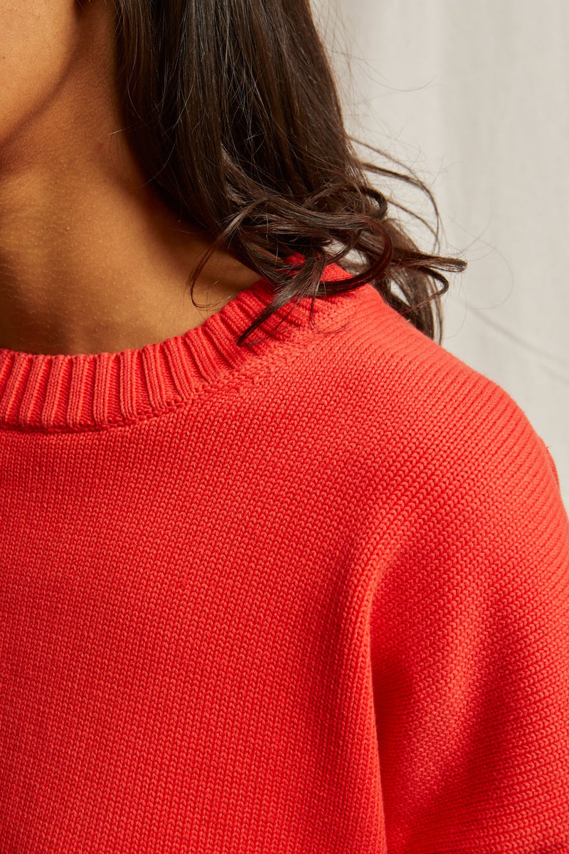 S116-JANET COTTON SWEATER IN POPPY