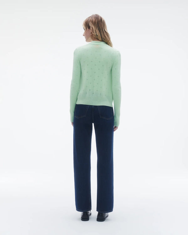 JANE POINTELLE CARDIGAN IN MINT