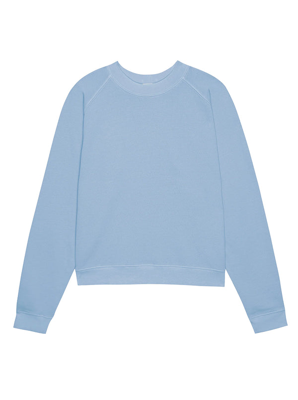 THE ECO-TERRY CREWNECK IN CORNFLOWER