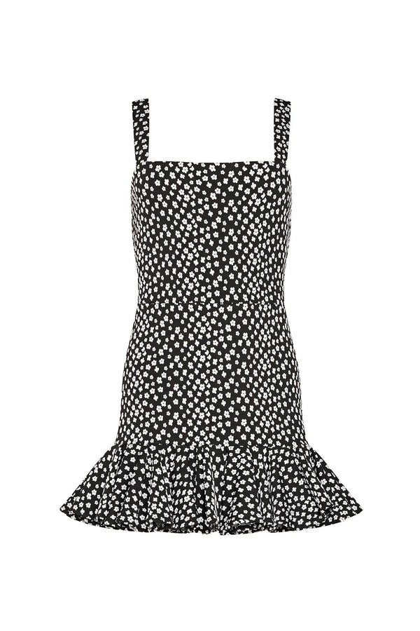 MELLIE SKORT ROMPER IN BLACK/WHITE