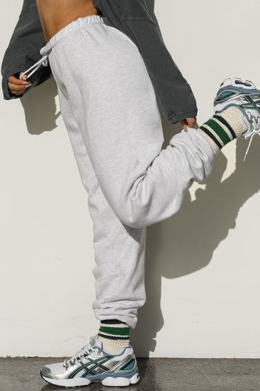 Oversized Jogger in Pearl Grey French Terry