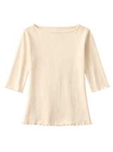 BALLET POINTELLE TEE IN BUTTER