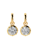 LARGE CLEO CHARM HUGGIES IN GOLD