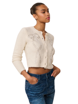 LEOCADIA CARDIGAN IN IVORY