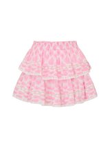 RUFFLE MINI SKIRT IN ANGEL KISS