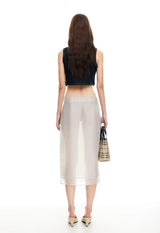 BELLA CROP IN INDIGO