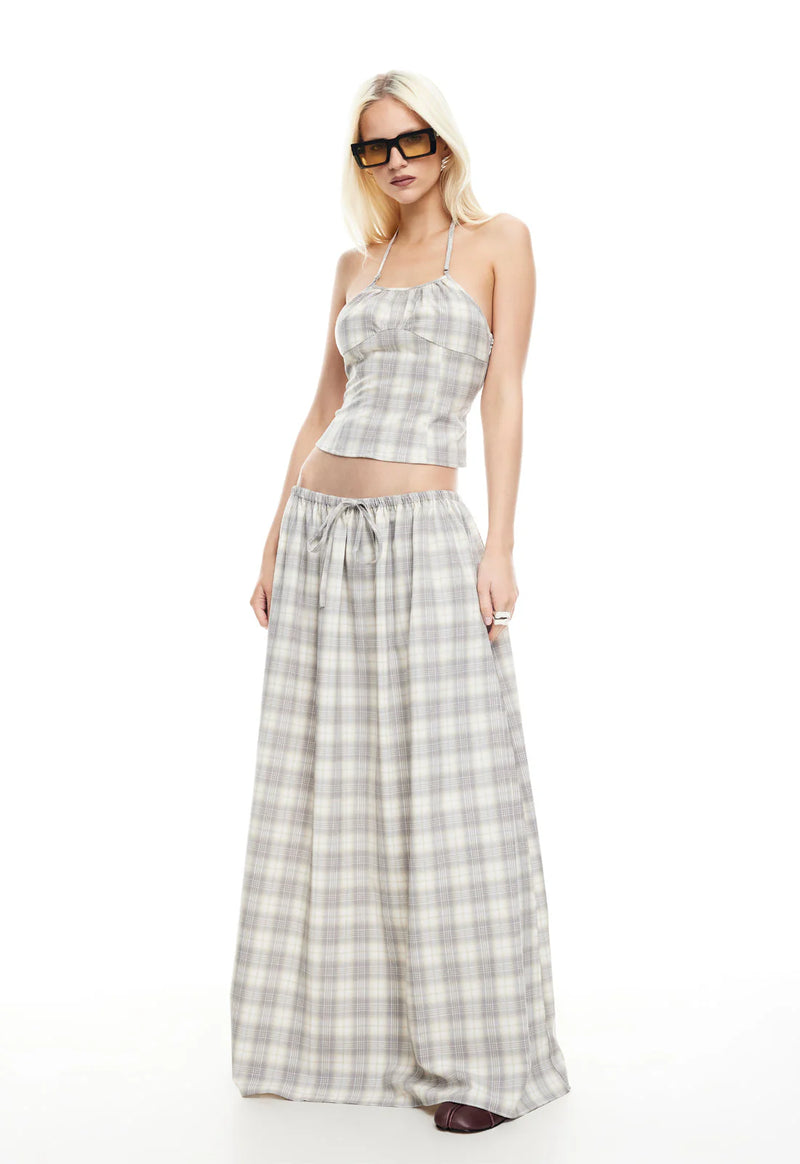 SWEET ESCAPE CAMI IN SMOKE PLAID