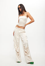 Butterfly Cargo Pant in Cream